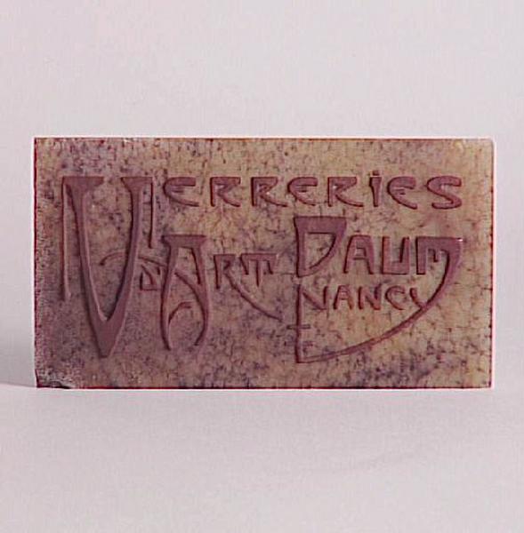 Plaque. Verreries d'Art. Daum Nancy