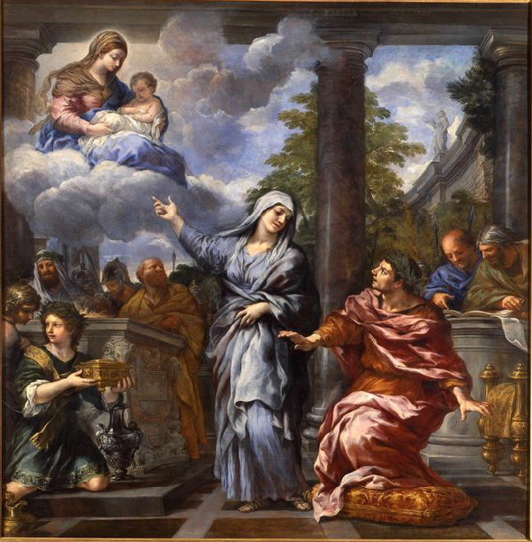 Sibylle de Tibur annonçant à Auguste l'avènement du Christ