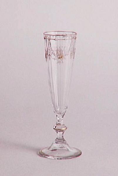 Flûte à champagne service Régence. Gravure I