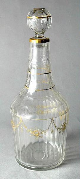 Carafe à vin service Régence. Gravure I bis ; Broc n°3 à vin, gravure I (Appellation Daum)