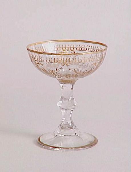 Coupe à champagne service Régence. Décor II ; Coupe à Champagne, décor II (Appelation Daum)