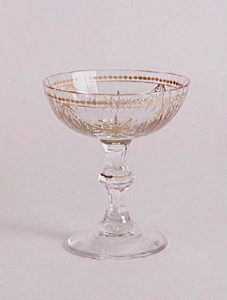 Coupe à champagne service Régence. Décor I ; Coupe à Champagne, décor I (Appellation Daum)