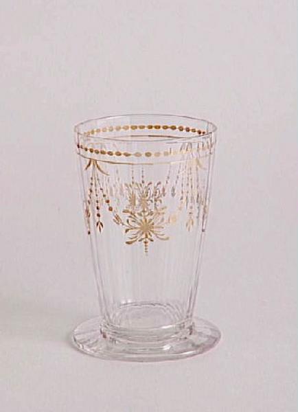 Gobelet service Trianon. Décor I ; Gobelet, taillé en plein, décor I (Appellation Daum)