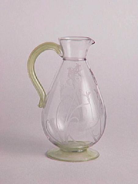 Broc service Saxe. Décor iris