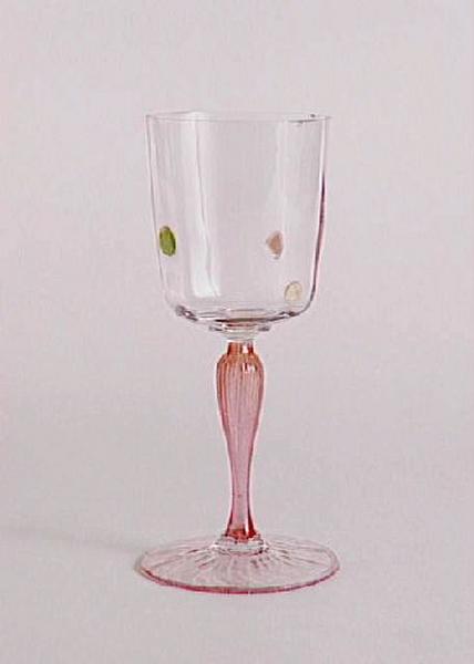 Verre à décor de pastilles