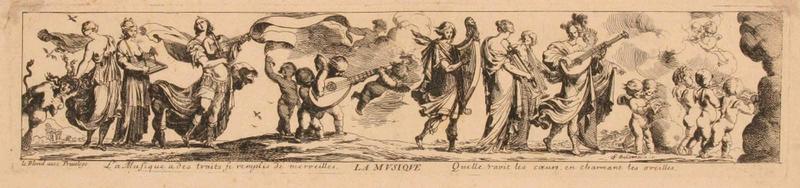 Allégorie de la Musique (Feuille en largeur sous forme de frise appartenant à une suite de pièces sur le thème des arts libéraux)