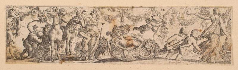 Silène, amours et Renommée