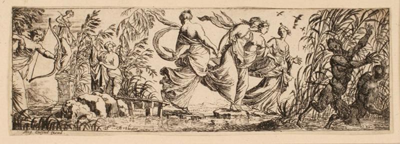 Satyres chassés par les nymphes de Diane