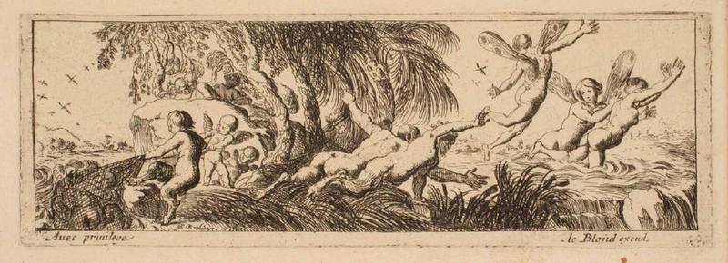 Ensemble dit Petites frises : Jeux de satyres, nymphes, zéphires et amours