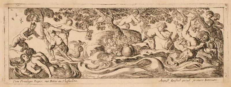 Ensemble dit Petites frises : Satyres enlevant des sirènes