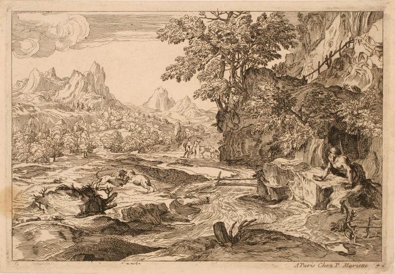 Paysage aux deux lions combattant ; Paysage avec saint Jérôme