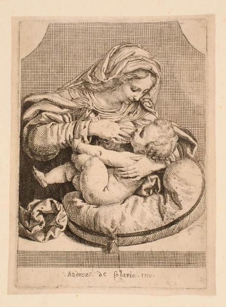 Vierge au coussin vert