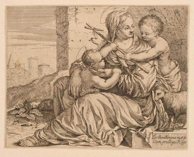 Vierge à l'Enfant au mur ; Vierge à l'Enfant et saint Jean