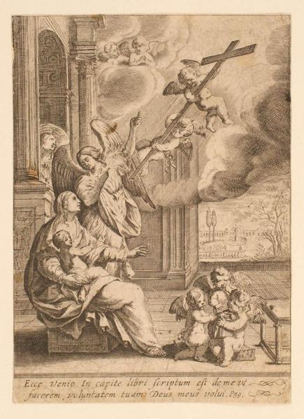 Anges expliquant le mystère de la Croix