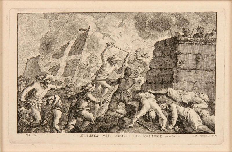 Suisses au siège de Valence en 1656