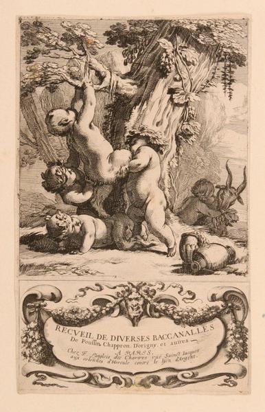Recueil de diverses Bacchanalles : Frontispice ; Enfants jouant