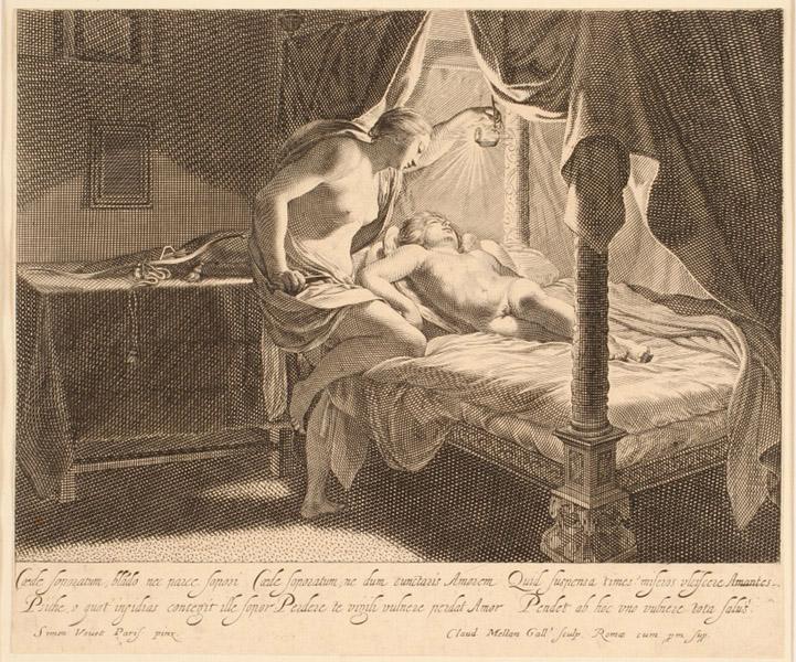 Psyché regardant l'Amour endormi