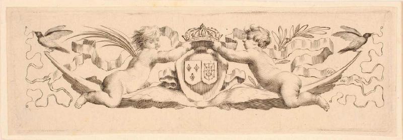 Bandeau aux armes de France et de Navarre (Bandeau dessiné pour l'Imprimerie royale)