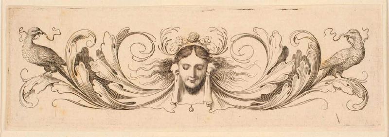 Bandeau orné d'un masque féminin