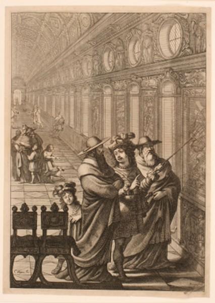 Roger et deux prélats du concile de Bâle ; La galerie du château de Fontainebleau