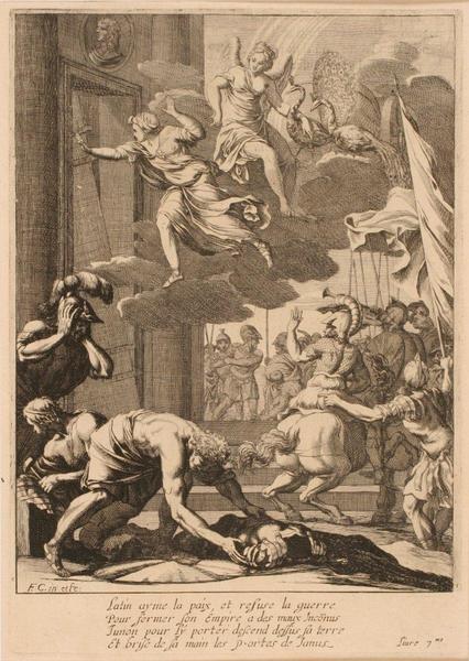 L'Enéide (Livre 7) : Junon brisant les portes du temple de Janus