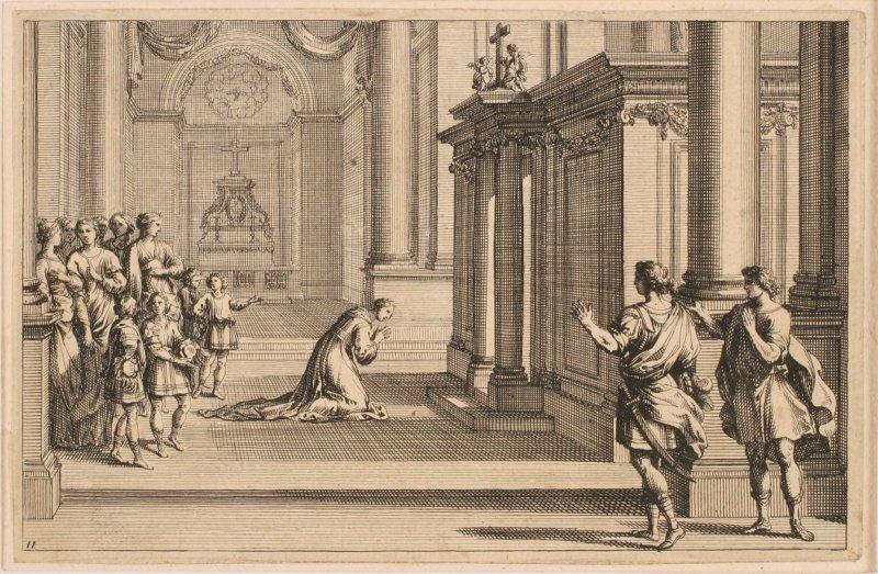 Aurèle apercevant Clotilde priant dans l'église de Vienne