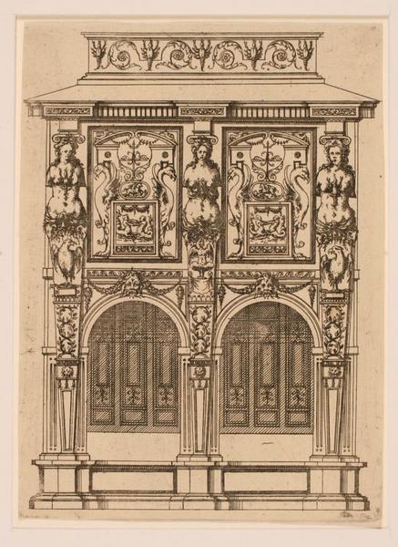 Crédence à deux niveaux à deux vantaux