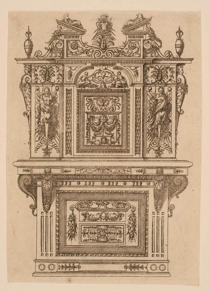 Bahut à deux niveaux à un vantail