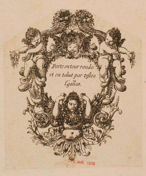 Cartouche aux angelots
