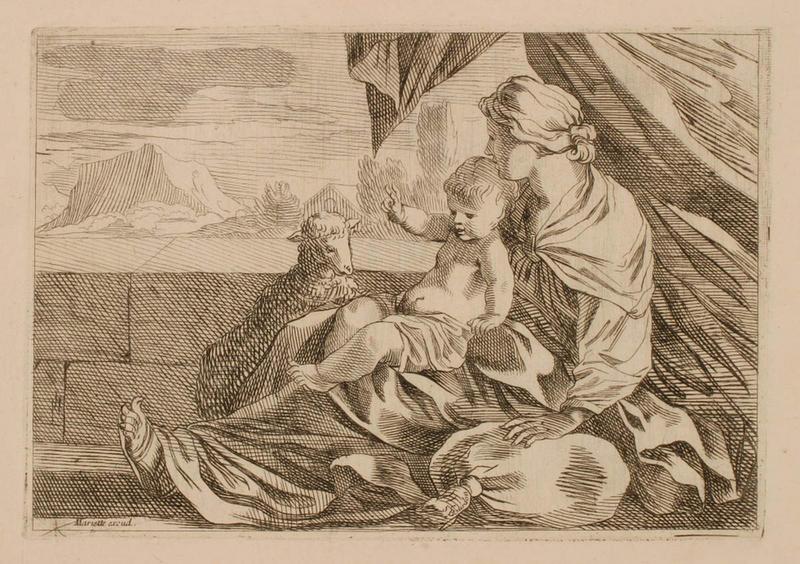 Vierge à l'Enfant bénissant l'agneau