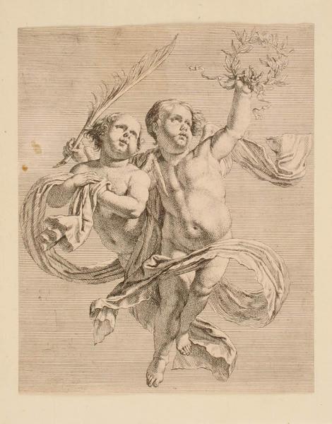 Deux angelots volant
