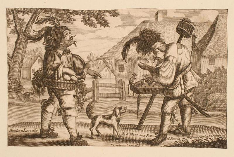 Le marchand d'huîtres et le marchand de mort-aux-rats (Pièce en largeur)