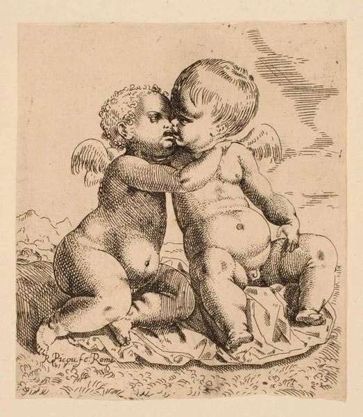 Deux amours se caressant