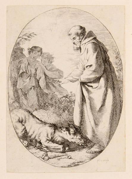 Une hyène obéissant à saint François