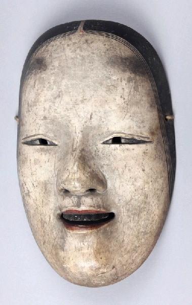 Masque de nô : Tête de jeune femme