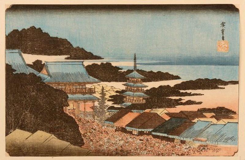 Sites célèbres de la capitale de l'Est : série Tôto Meisho : Marché de fin de l'année à Kinryûzan, le temple d'Asakusa