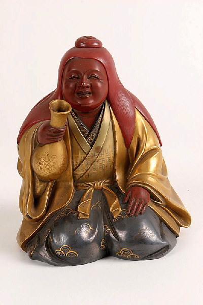 Bouteille à saké en forme de buveur de saké