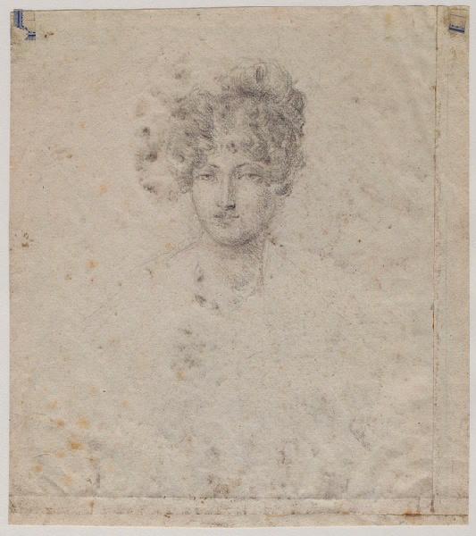 Tête de jeune femme vue de face (Soeur de Grandville)