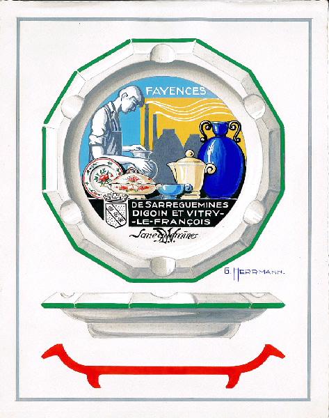 Projet de décor pour un cendrier