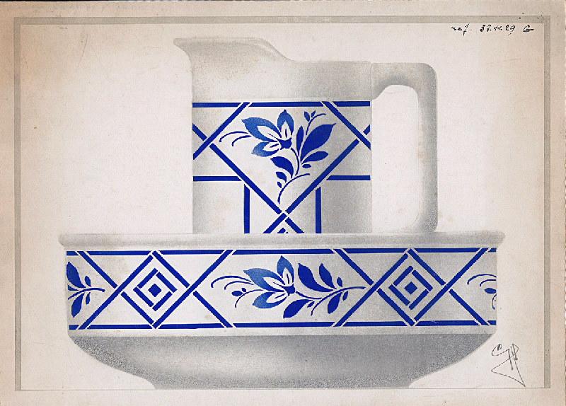 Projet de décor pour une garniture de toilette