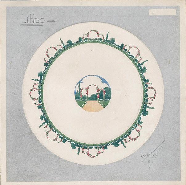 Projet de décor pour une assiette