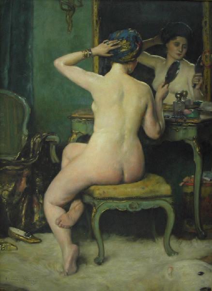 Femme à sa toilette ; Femme au turban