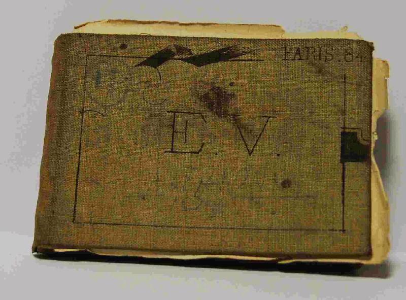 Carnet de croquis (41 feuillets numérotés reliure toile.)