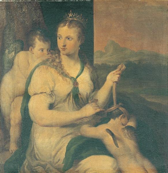 Vénus bandant les yeux de l'Amour ; Vénus et deux amours