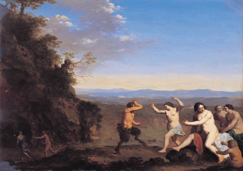 Nymphes et Satyres dans un paysage (Titre de David Fiozzi) ; Bacchanale