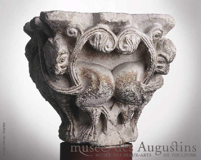 Lions dans des lianes [abbaye de Saint-Sernin, Toulouse]