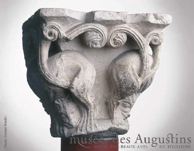 Lions dans des lianes [abbaye de Saint-Sernin, Toulouse]