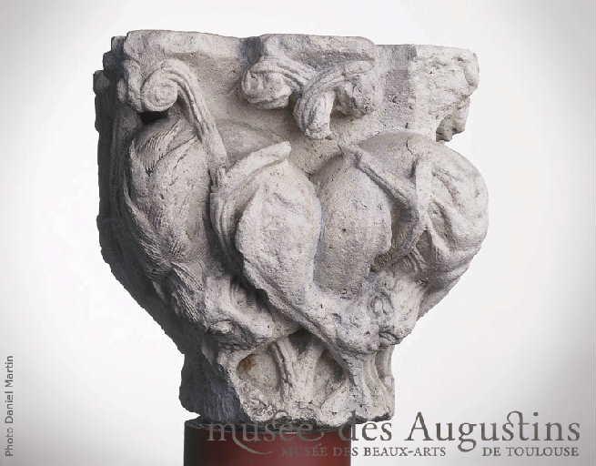 Lions dans des lianes [abbaye de Saint-Sernin, Toulouse]