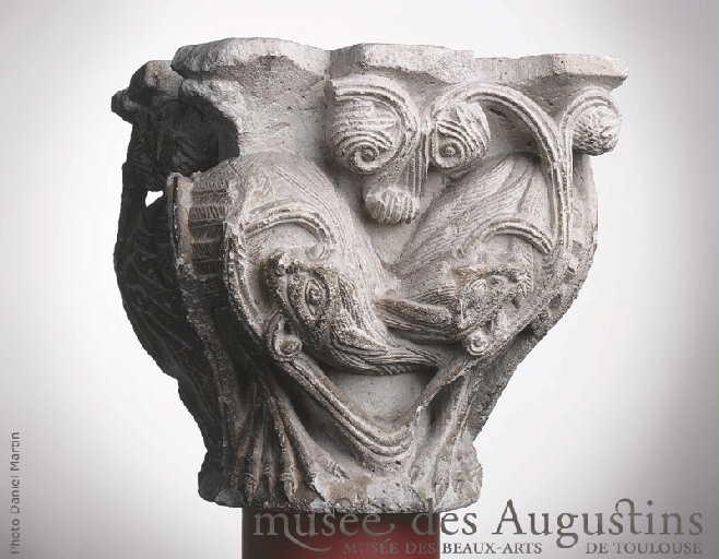 Monstres dans des lianes [abbaye de Saint-Sernin, Toulouse]