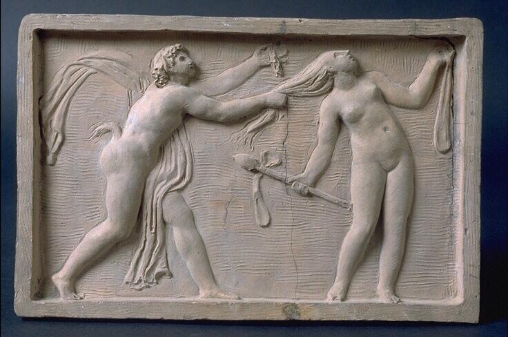 Faune tirant les cheveux d'une bacchante